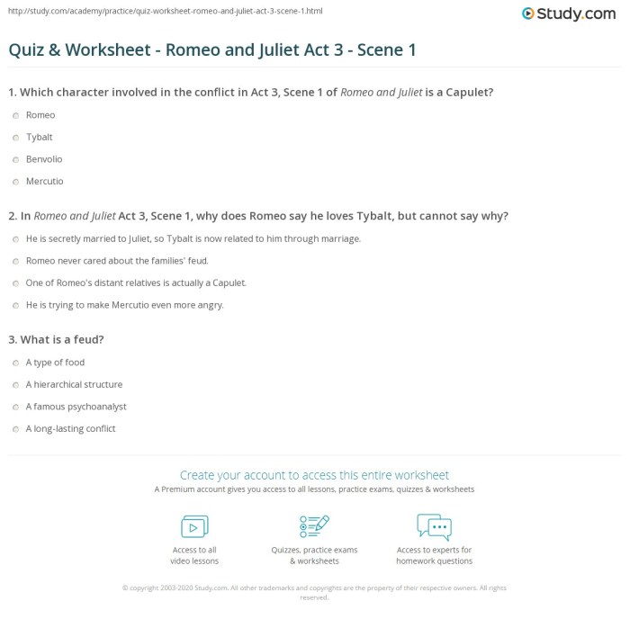 Romeo juliet act 3 quiz