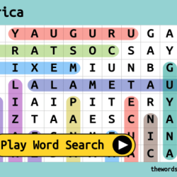 Latin america word search answer key