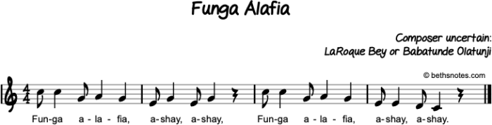 What does funga alafia mean