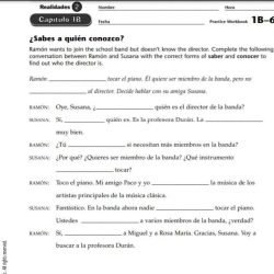 Realidades 1 capitulo 1b answers page 27