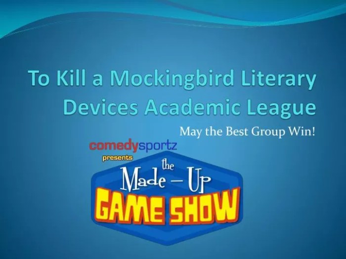 To kill a mockingbird literary devices